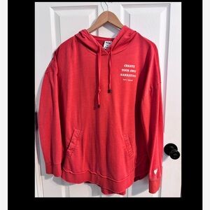 Evereve X Love Squad XL: burnt orange long sleeve shirt hoodie